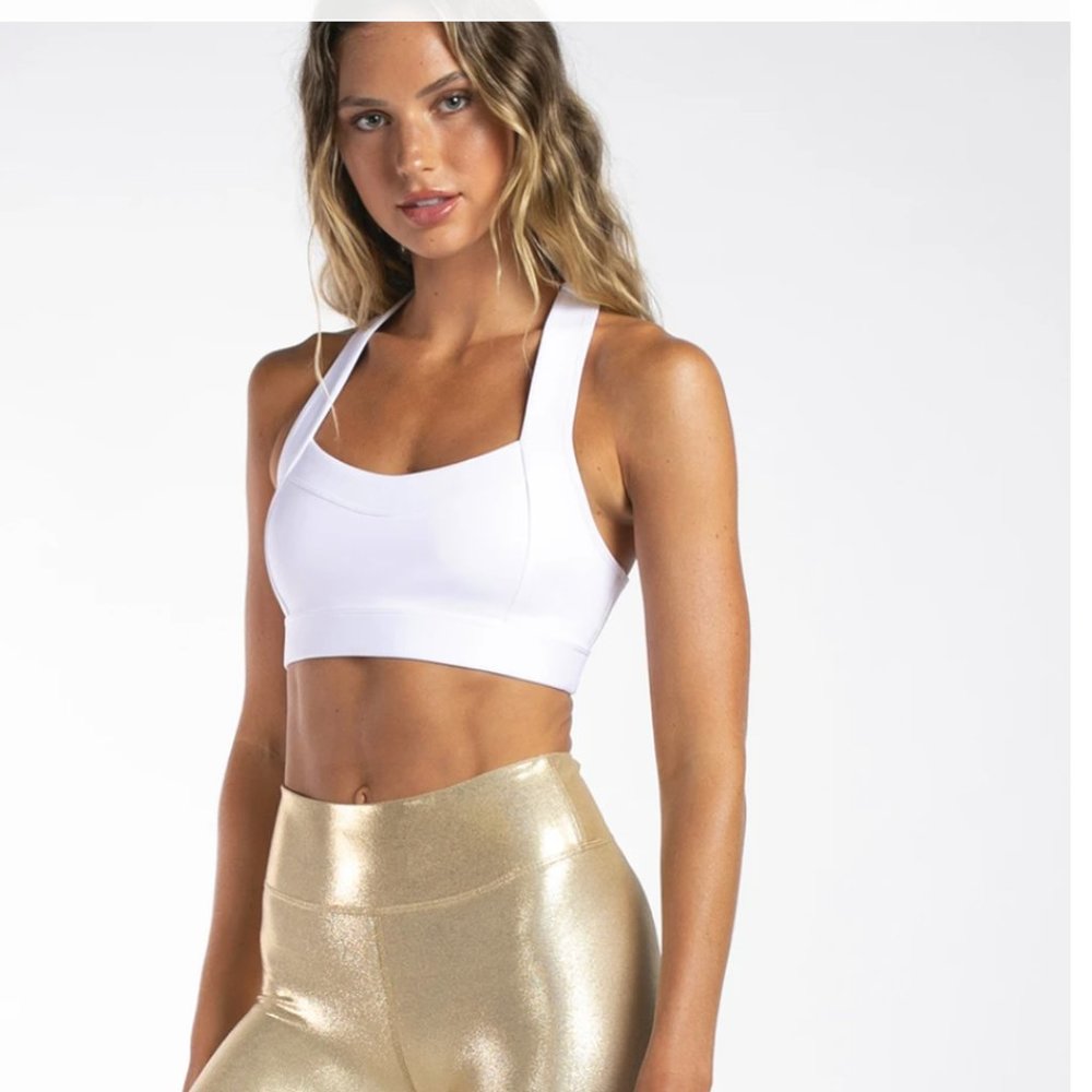 Heroine Racer Bra White